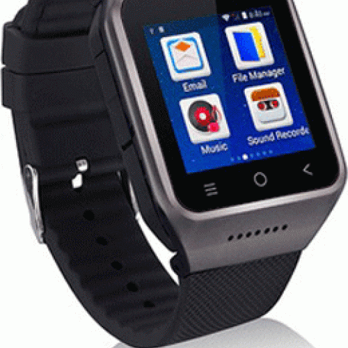 Έξυπνο ρολόι - κινητό με εφαρμογή Easyfon Android 4.4 αδιάβροχο μαύρο