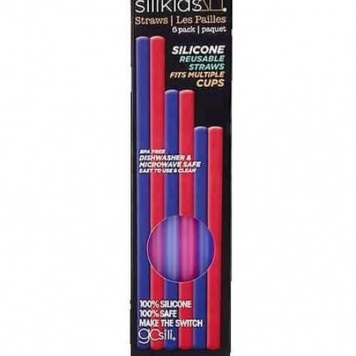 Καλαμάκι Σιλικόνης Silikids, Πακ/6τμχ  Καλαμάκι Σιλικόνης Silikids, Πακ/6τμχ