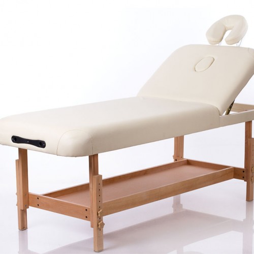 Rest Pro SPA Κρεβάτι Φυσικοθεραπείας-Μασάζ Σταθερό Ξύλινo Κρεμ