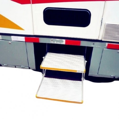 Διπλό χειροκίνητο αναδιπλούμενο σκαλοπάτι για οχήματα