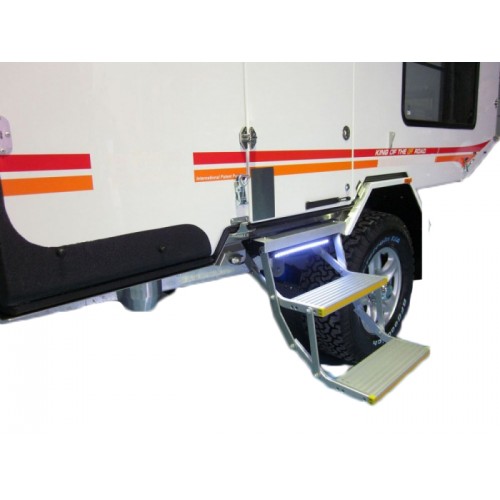 Διπλό ηλεκτρικό αναδιπλούμενο σκαλοπάτι για οχήματα