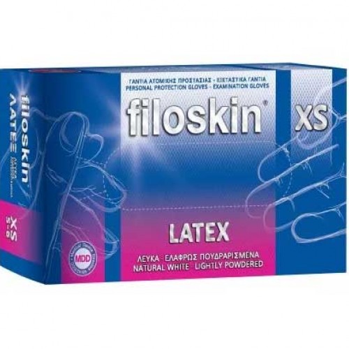 Γάντια Λάτεξ Filoskin Ελαφρώς Πουδραρισμένα (100 Τμχ) Γάντια Λάτεξ Filoskin Ελαφρώς Πουδραρισμένα (100 Τμχ)