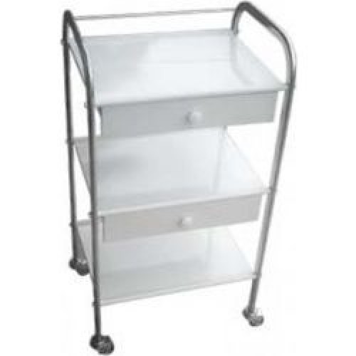 Τραπέζι χρωμίου με πόδια,με  3 ράφια λαμαρίνας ΙΝΟΧ και 2 συρτάρια ΙΝΟΧ   Τραπέζι χρωμίου με πόδια,με  3 ράφια λαμαρίνας ΙΝΟΧ και 2 συρτάρια ΙΝΟΧ