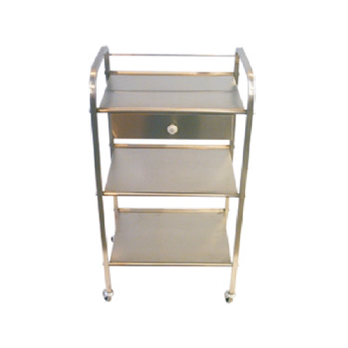 Τραπέζι χρωμίου με πόδια,με 3 ράφια λαμαρίνας ΙΝΟΧ και 1 συρτάρι ΙΝΟΧ   Τραπέζι χρωμίου με πόδια,με 3 ράφια λαμαρίνας ΙΝΟΧ και 1 συρτάρι ΙΝΟΧ