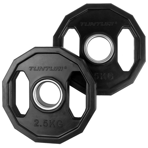 Tunturi Σετ ολυμπιακών δίσκων 2, 5kg με λάστιχο Tunturi Σετ ολυμπιακών δίσκων 2, 5kg με λάστιχο
