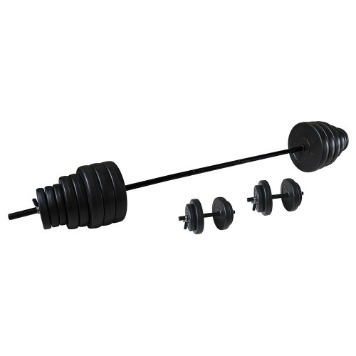 Tunturi Vinyl Weight Σετ Μπάρας και Δίσκοι 50kg