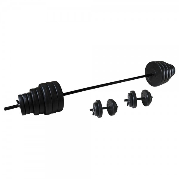 Tunturi Vinyl Weight Σετ Μπάρας και Δίσκοι 50kg