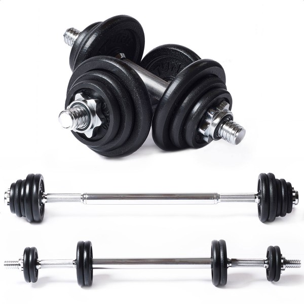 Tunturi Σετ μπάρας αλτήρωνTunturi 20 kg Σίδηρος