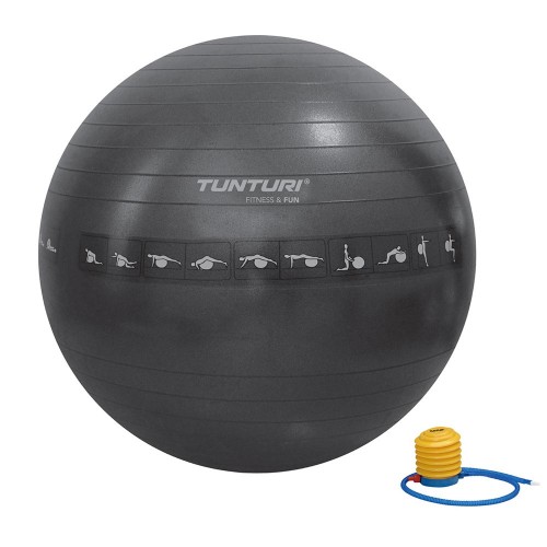 Tunturi Μπάλα γυμναστικής 65cm Μαύρη Anti Burst Tunturi Μπάλα γυμναστικής 65cm Μαύρη Anti Burst