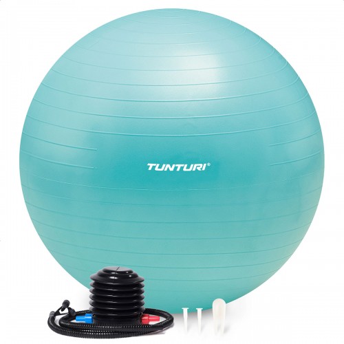Tunturi Μπάλα Gymball 75cm Τιρκουάζ Anti Burst