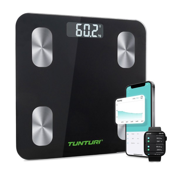 Tunturi SC30 έξυπνη ζυγαριά Μέγιστη αντοχή 180kg Μαύρο