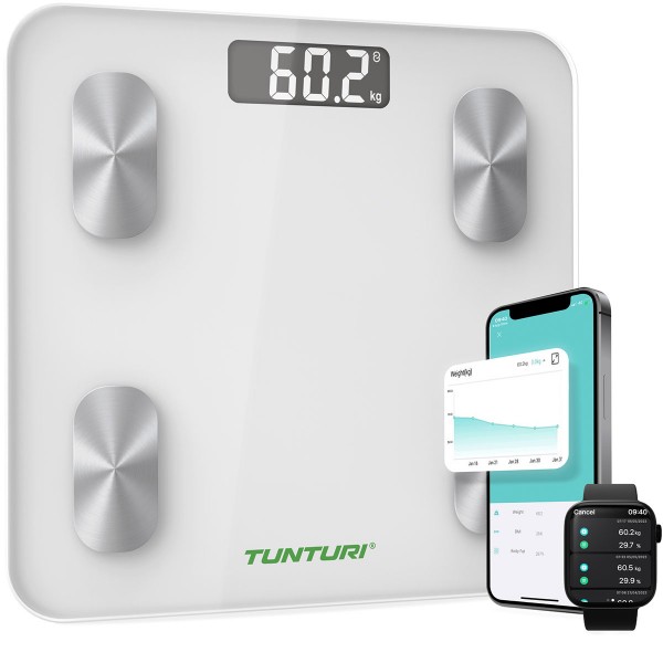 Tunturi SC30 έξυπνη ζυγαριά Μέγιστη αντοχή 180kg Λευκό
