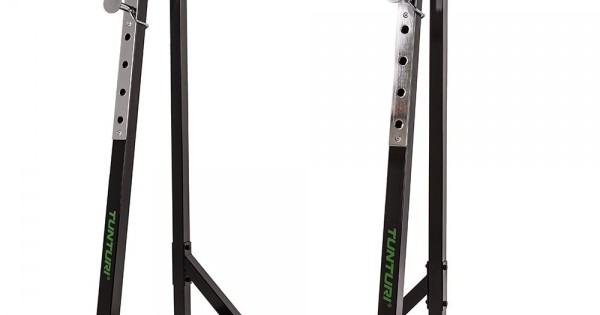 Tunturi WT40 Squat Rack Porta Bilanciere Regolabile - Carico Max 160kg, Nero