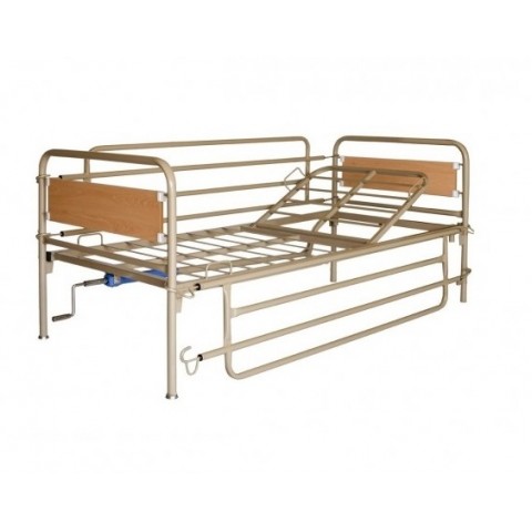 Νοσοκομειακό κρεβάτι μονόσπαστο με ξύλινες μετώπες