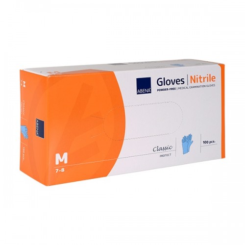 Γάντια νιτριλίου χωρίς πούδρα σε χρώμα Μπλε (100τμχ.)