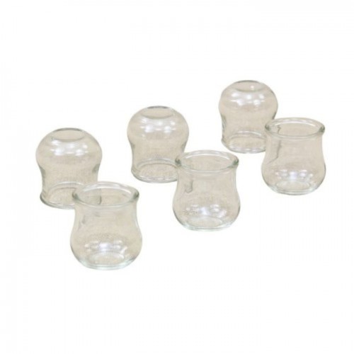 ΣΕΤ 6τμχ Γυάλινες βεντούζες με φωτιά