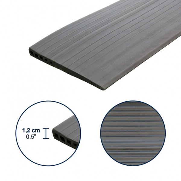 Ράμπα αντιολισθητική πόρτας από ελαστικό PVC και κόβεται  (10.5 x 100 x 1.2 cm & 14.5 x 100 x 2 cm) 