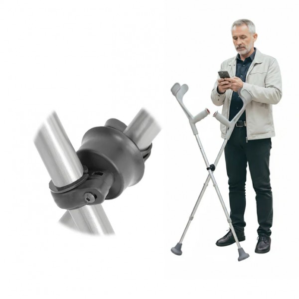 Ρυθμιζόμενο στήριγμα για την αποφυγή πτώσης της πατερίτσας