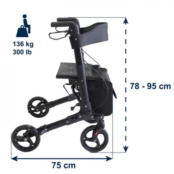 Rollator ADVANCE - Μαύρο