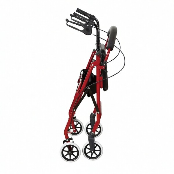 Rollator αλουμινίου ρυθμιζόμενο ύψος, με χειρόφρενο καλάθι αγορών