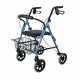 Rollator αλουμινίου ρυθμιζόμενο ύψος, με χειρόφρενο καλάθι αγορών
