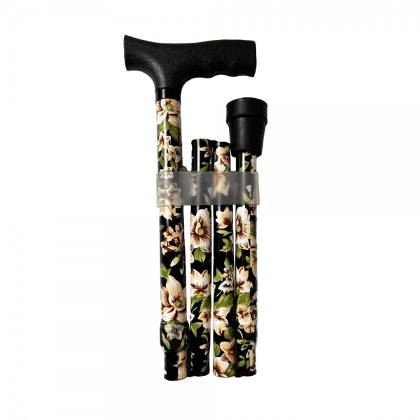 Σπαστό Μπαστούνι Στήριξης Black Floral