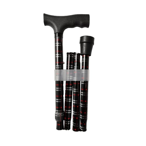 Σπαστό Μπαστούνι Στήριξης black Καρό