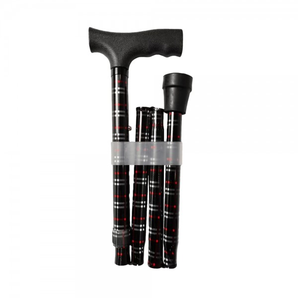 Σπαστό Μπαστούνι Στήριξης black Καρό