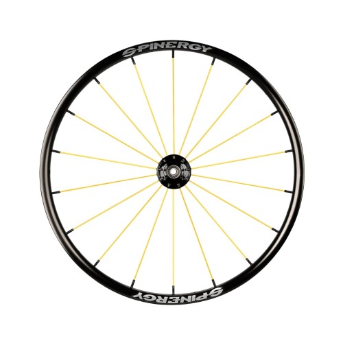 24" Spinergy Spox Everyday L , black hub, 18 yellow spokes
