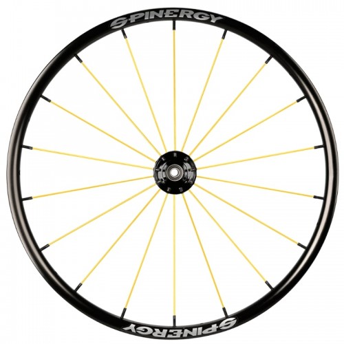 24" Spinergy Spox Everyday L , black hub, 18 yellow spokes