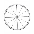 24" Spinergy Lite Extreme LX, silver hub with 12 black spokes, flexrim