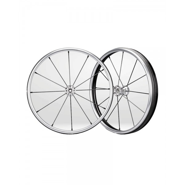 24" Spinergy Lite Extreme LX, silver hub with 12 black spokes, flexrim