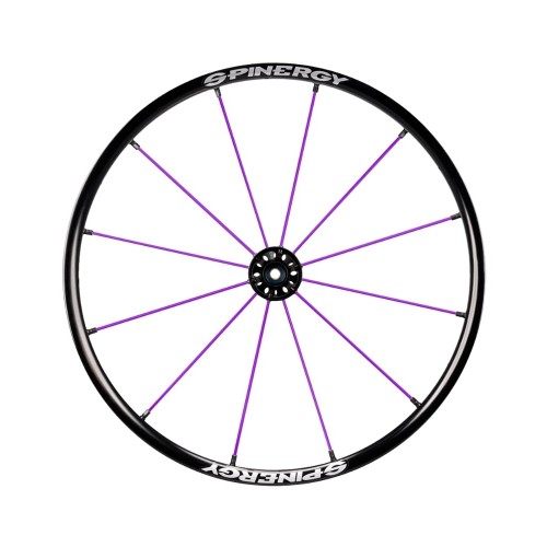 24" Spinergy Lite Extreme LX, black hub, 12 purple spokes