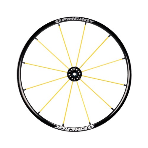 24" Spinergy Lite Extreme LX, black Hub, 12 Yellow spokes