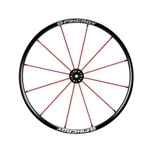 24" Spinergy Lite Extreme LX, black hub, 12 red spokes