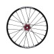 24" Spinergy Sport Lite Extreme X-Laced X-SLX, red R10 5/8" hub, 24 black spokes 24" Spinergy Sport Lite Extreme X-Laced X-SLX, red R10 5/8" hub, 24 black spokes