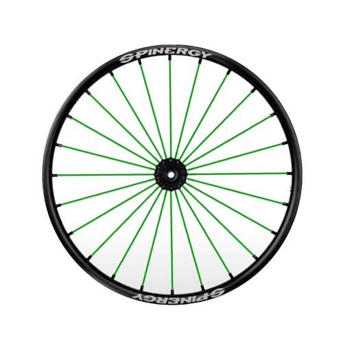 24" Spinergy Sport Lite Extreme SLX, black hub, 24 green spokes