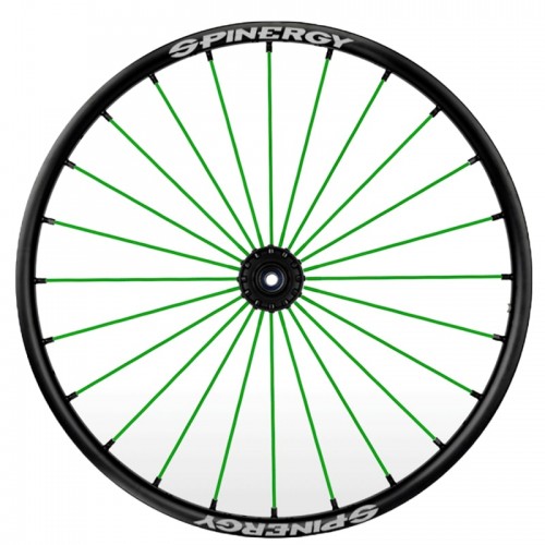 24" Spinergy Sport Lite Extreme SLX, black hub, 24 green spokes