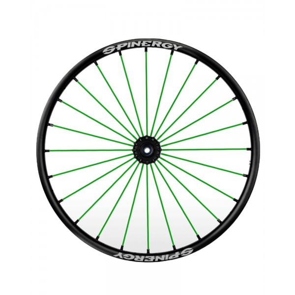 24" Spinergy Sport Lite Extreme SLX, black hub, 24 green spokes