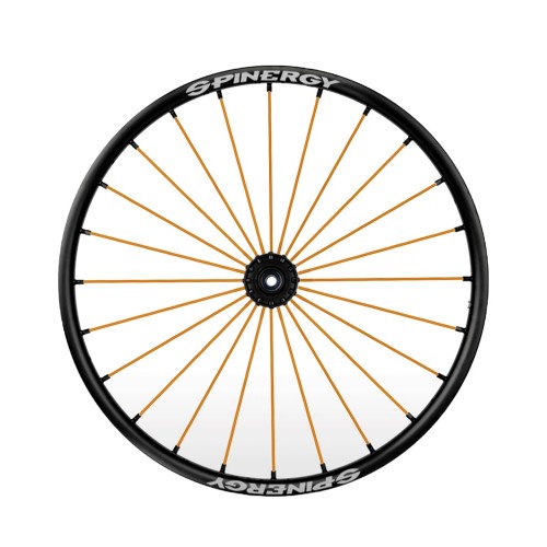 24" Spinergy Sport Lite Extreme SLX, black hub, 24 orange spokes