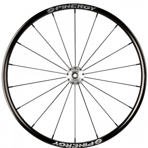 24" Spinergy Spox Everyday L, silver hub, 18 black spokes
