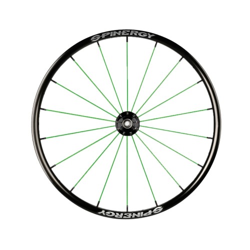 24" Spinergy Spox Everyday L, black hub, 18 green spokes