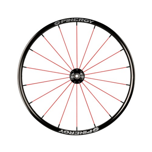 24" Spinergy Spox Everyday L, black hub, 18 red spokes