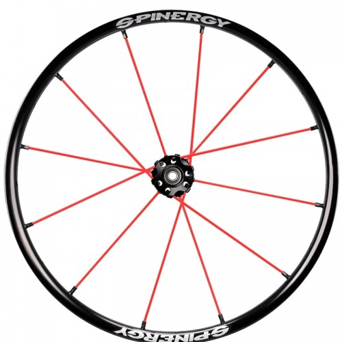 24" Spinergy X-laced Lite Extreme XLX, black hub, 12 red spokes