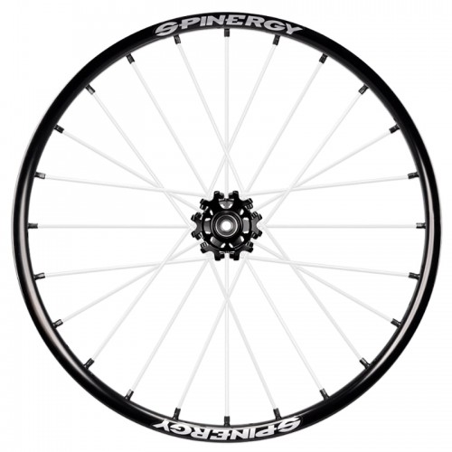 24" Spinergy X-Laced Sport Lite Extreme XSLX, black hub with 24 white spokes