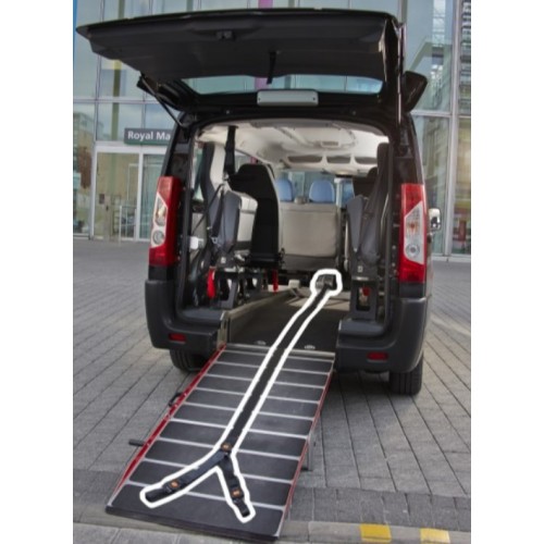 Μηχανισμός έλξης αμαξιδίων για ανάβαση και κατάβαση ράμπας φορητή ή σταθερή