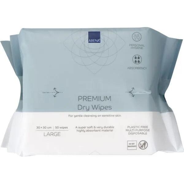 Στεγνά Μαντηλάκια ABENA Dry Wipes Premium 30Χ30cm 50τεμ.