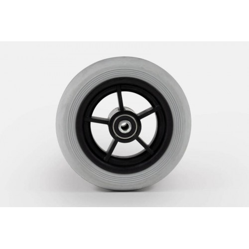 Τροχός 140x30 από συμπαγές λάστιχο, γκρι