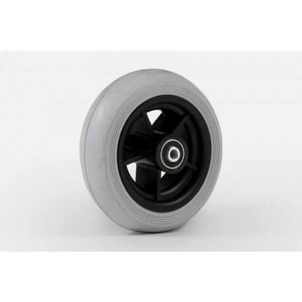 Τροχός 140x30 από συμπαγές λάστιχο, γκρι