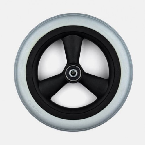 Τροχός 175/28 από PU, γκρι, με πλαστική ζάντα
